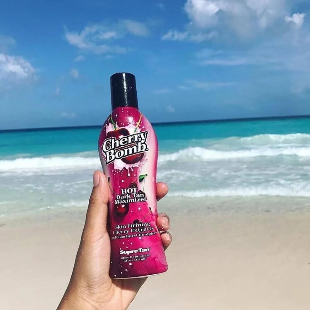 Supre Tan Cherry Bomb Hot Dark Tanning Maximiser with Skin Firming